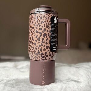 Hydrojug BROWN LEOPARD 20 oz Coffee Traveler NWT